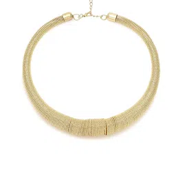 SOHI Gold Plated Designer Necklace & Earring Set image 3