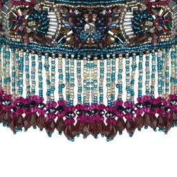 Adwitiya Collection Pink Stones-Studded & Beaded Jewellery Set image 3