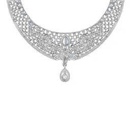 Shining Diva Silver-Plated Crystal-Studded Jewellery Set image 3