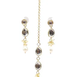 AASHISH IMITATION Gold-Plated Kundan Studded Jewellary Set image 3
