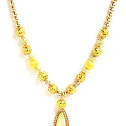 AKSHARA Gold-Plated Artificial Stones and Beads Jewellery Set image 2