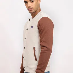 Lee Colourblocked Stand Collar Cotton Bomber Jacket image 2