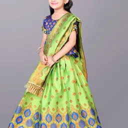 BAESD Girls Woven Design Ready to Wear Lehenga & Choli With Dupatta image 4