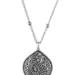 Voylla Silver-Plated Paisley Design Jewellery Set image 4
