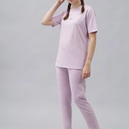 GRIFFEL Women Pure Cotton T-shirt with Track Pants image 5