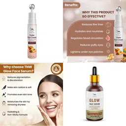 TNW the natural wash Set Of 2 Off White Under Eye Cream 15gm & Glow Face Serum 30ml image 2