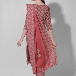 Berrylicious Ethnic Motifs Printed Pure Cotton Kurta with Trousers & Dupatta image 4