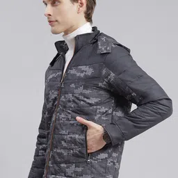 Monte Carlo Abstract Printed Hooded Lightweight Padded Jacket image 5