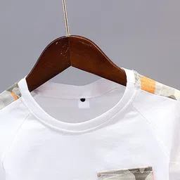 Googo Gaaga Boys sets of Orange & White Printed T-shirt with Shorts image 2