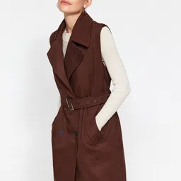 Trendyol Notched Lapel Collar Overcoat image 4