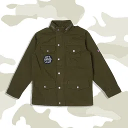 Pepe Jeans Boys Olive Green Tailored Jacket-picture-12