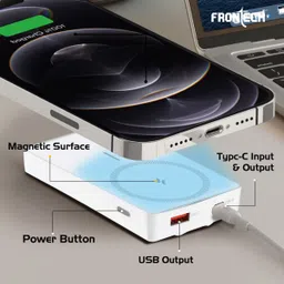frontech 10000 mAh 22 W Wired & Wireless With MagSafe Slim Pocket Size Power Bank image 5