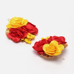 ZENEME Gold-Plated Floral Mehendi Jewellery Set image 4