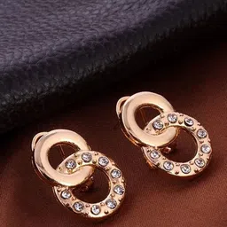 Shining Diva Fashion Gold-Plated Crystal Studded Jewellery Set image 4