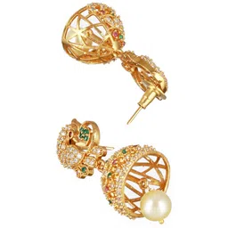 Jazz and Sizzle 22K Gold-Plated Stone Studded & Beaded Jewellery Set image 5