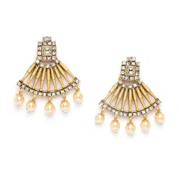 ADIVA Gold Plated & Stone Studded Jewellery Set image 4