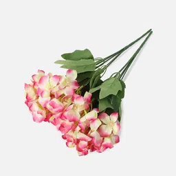 Bonhomie Yellow and Pink Hydrangea Artificial Flowers image 4