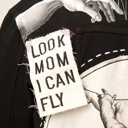 VALKYRE Unisex Cotton Bomber with Patchwork Jacket image 4