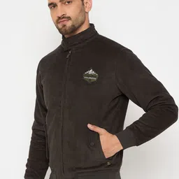 Duke Men Striped Corduroy Bomber with Patchwork Jacket image 3