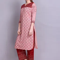 Elthia Embroidered Thread Work Pure Cotton Kurta With Palazzos image 5