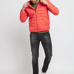 Status Quo Men Orange Padded Jacket image 2
