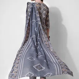 Berrylicious Ethnic Motifs Printed Pure Cotton Kurta with Trousers & Dupatta image 5