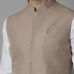 Louis Philippe Embroidered Slim Fit Nehru Jacket image 4