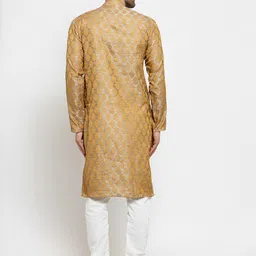 Jompers Mandarin Collar Woven Design Kurta with Churidar image 5