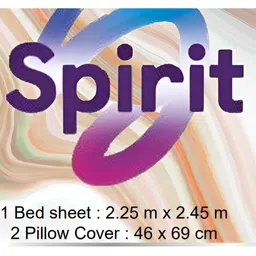 Signature Blue & Green Floral 144 TC Queen Bedsheet with 2 Pillow Covers image 3