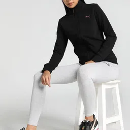 Puma Zippered Terry Regular Fit Cotton Sporty Jacket image 5