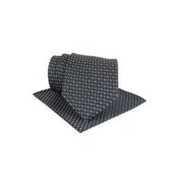 kavove KOVOVE Men Black & White Tie with Square Pocket image 4