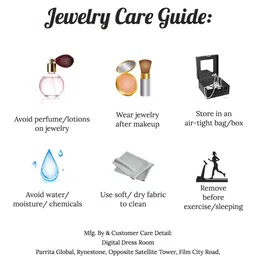 Digital Dress Room AD Studded Peacock Pendant Beaded Chain Mangalsutra With Earrings image 5