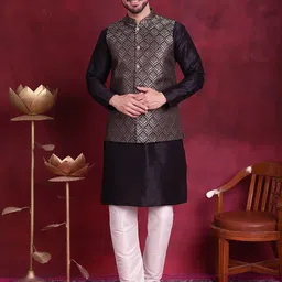 Jompers Woven Design Nehru Jacket image 3