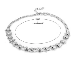 VANBELLE Rhodium-Plated 925 Sterling Silver Anklet image 2