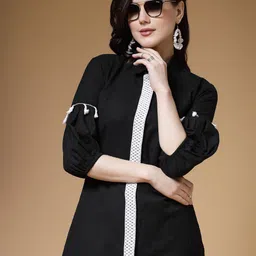 Indibelle Pure Cotton Lace Insert Kurta With Trouser image 5