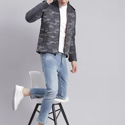 Monte Carlo Abstract Printed Hooded Lightweight Padded Jacket image 4