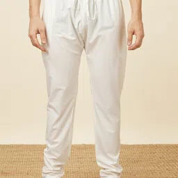 Manyavar Embroidered Mandarin Collar Raw Silk Sherwani Set image 4