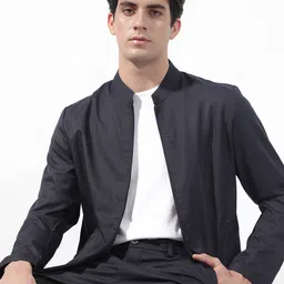 RARE RABBIT Men Nimbus Tailored Fit Stand Collar Jacket image 4