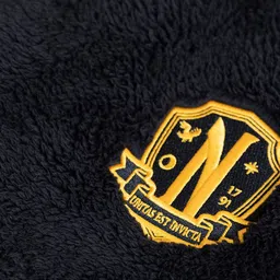 Snitch Black Self Design Varsity Jacket image 4