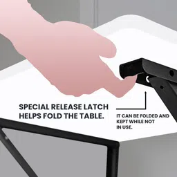 todayshop Folding Round Cornered Wall Mounted Engineered Wood Study Table image 4