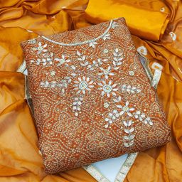 SHADOW & SAINING Embellished Pure Cotton Unstitched Dress Material-picture-34