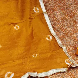 SHADOW & SAINING Embellished Pure Cotton Unstitched Dress Material image 3