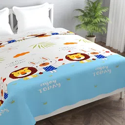 BREVARD White & Blue Printed Double Queen Duvet Cover-picture-24