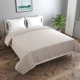 MORADO Brown & White Checked Double Duvet Cover-image-39