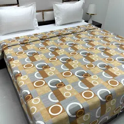 Pure Decor Brown & Grey Printed 240 TC Pure Cotton King Duvet Cover With Zipper-picture-34