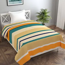 BREVARD Brown & Green Striped Single Duvet Cover-picture-19