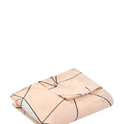 BREVARD Green & Peach Colored Printed Single Duvet Cover image 3