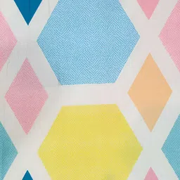 BREVARD White & Blue Geometric Printed Single Duvet Cover image 5