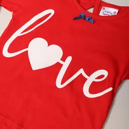 V-Mart Girls Printed Pure Cotton T-shirt With Trousers image 4