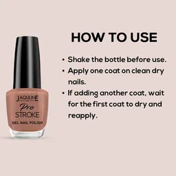 Jaquline USA Pro Stroke Gel Long Lasting Nail Enamel - 15ml - Beet IT image 5